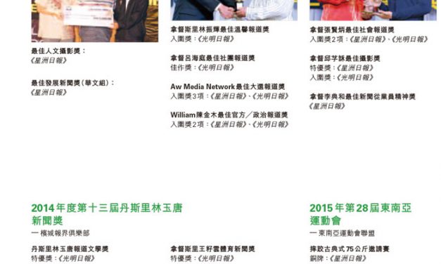 2016年度主要獎項—馬來西亞—星洲媒體集團